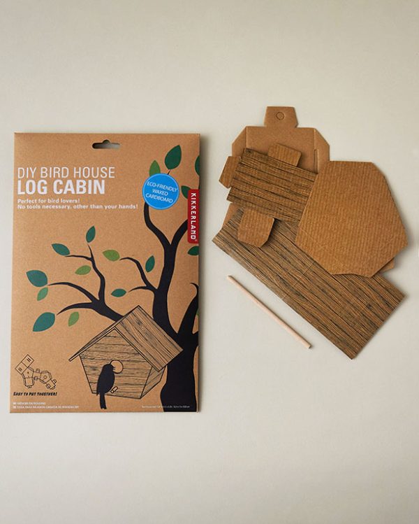 DIY Long Cabin Birdhouse Kit Pieces