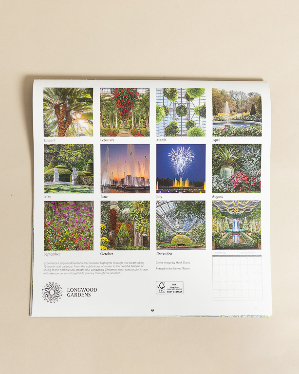 Longwood Gardens, Calendar 2025 Images References :